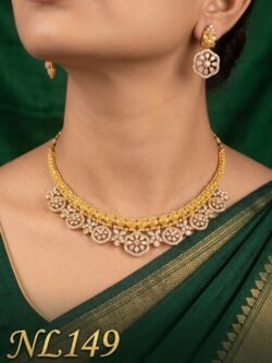 Nakshi Model Necklace  With Ear Rings-NL149
