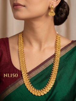 Nakshi Model Long Necklace With Ear Rings-NL150