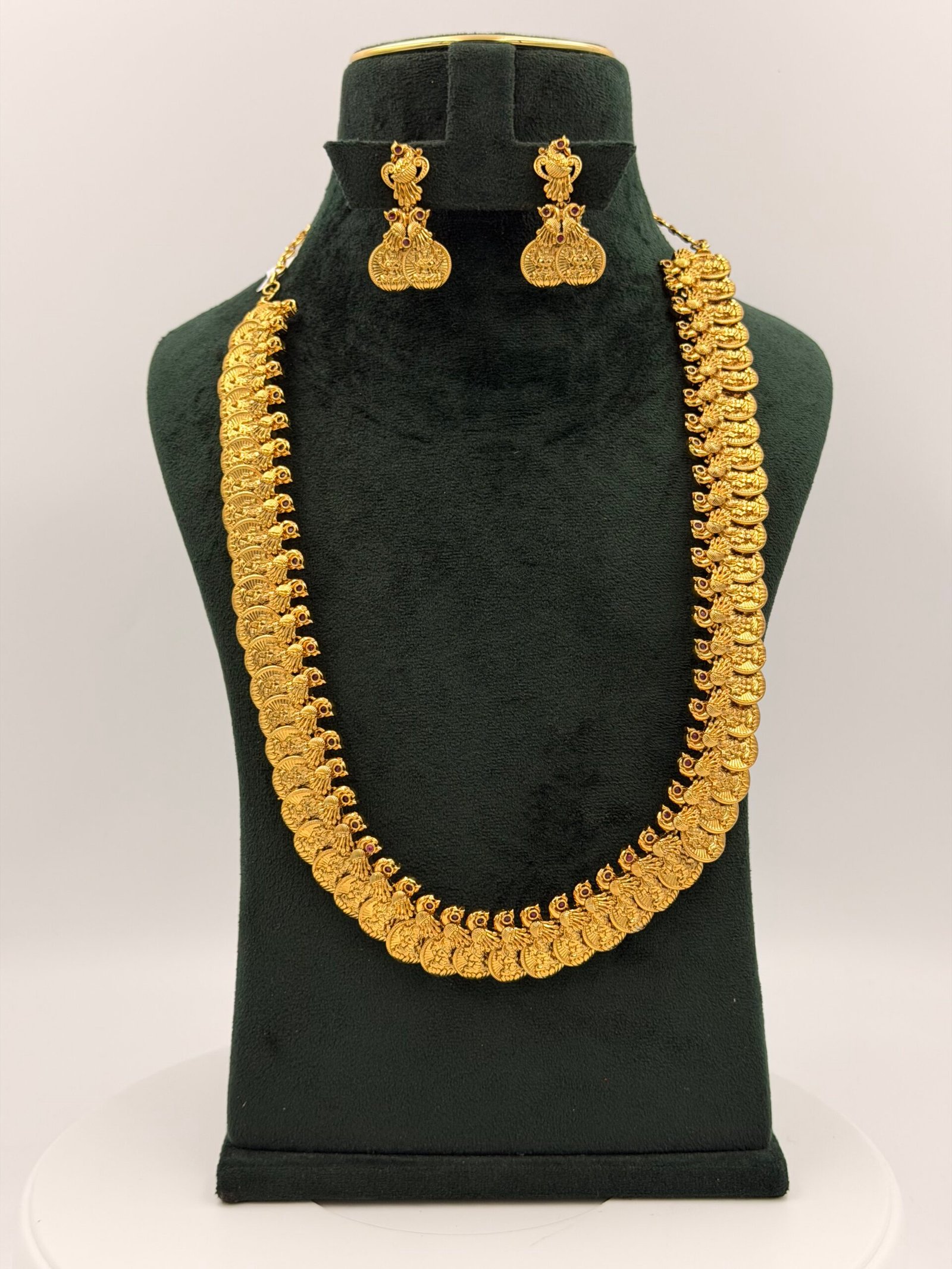 Nakshi Model Long Necklace With Ear Rings-NL150 - Image 2