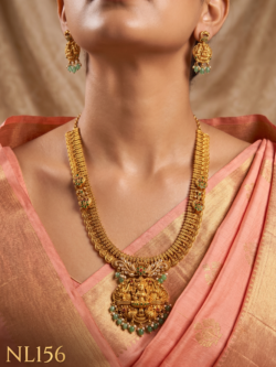 Nakshi Model Necklace  With Ear Rings-NL156