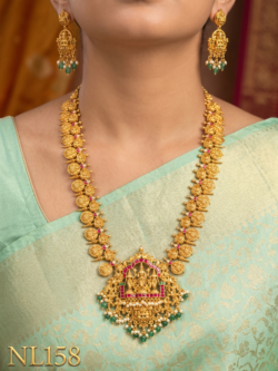 Nakshi Model Necklace  With Ear Rings-NL158