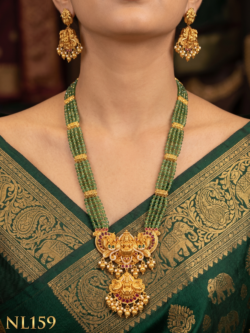 Nakshi Model Necklace  With Ear Rings-NL159