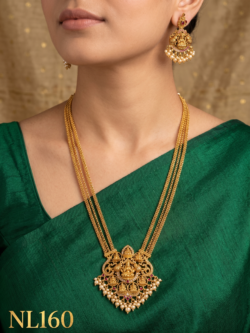 Nakshi Model Necklace  With Ear Rings-NL164