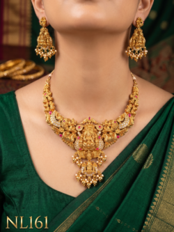 Nakshi Model Necklace  With Ear Rings-NL165
