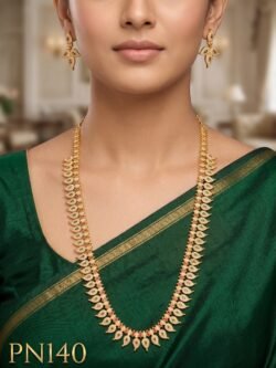 Panchaloham Necklace With ear Rings 26inches Length -PN140