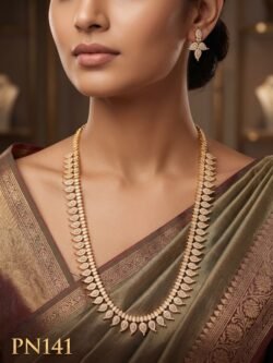 Panchaloham Necklace With ear Rings 26inches Length -PN141