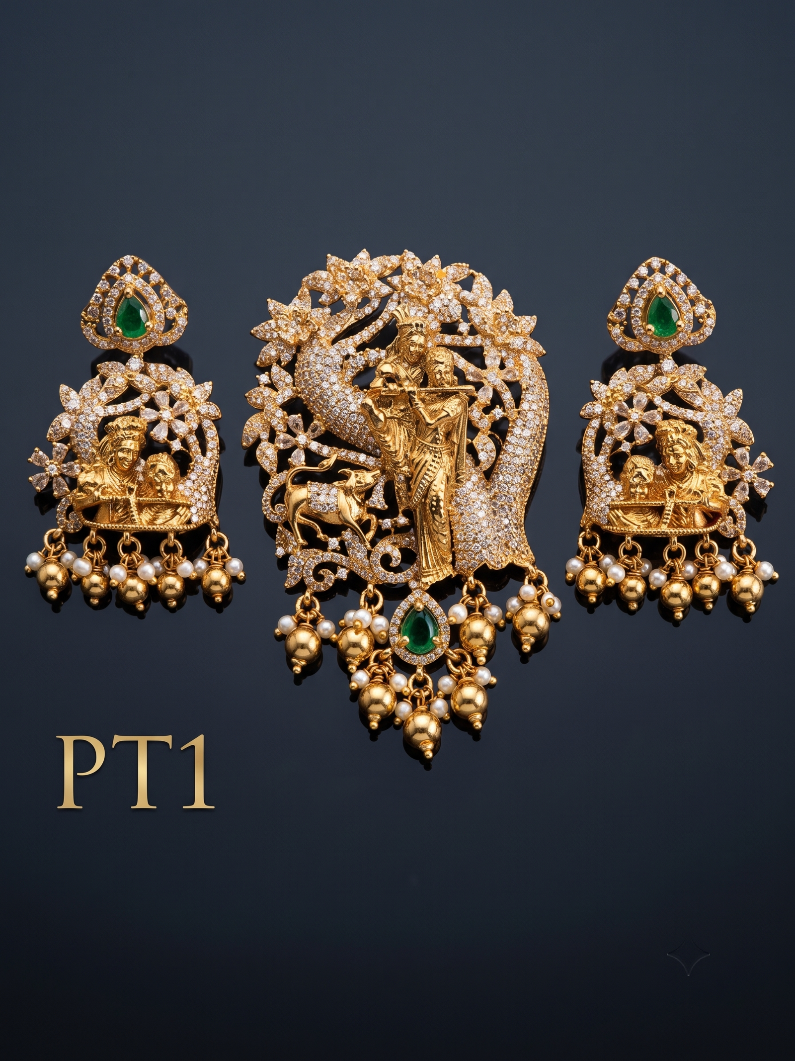 Pendant With Ear Rings-PT1