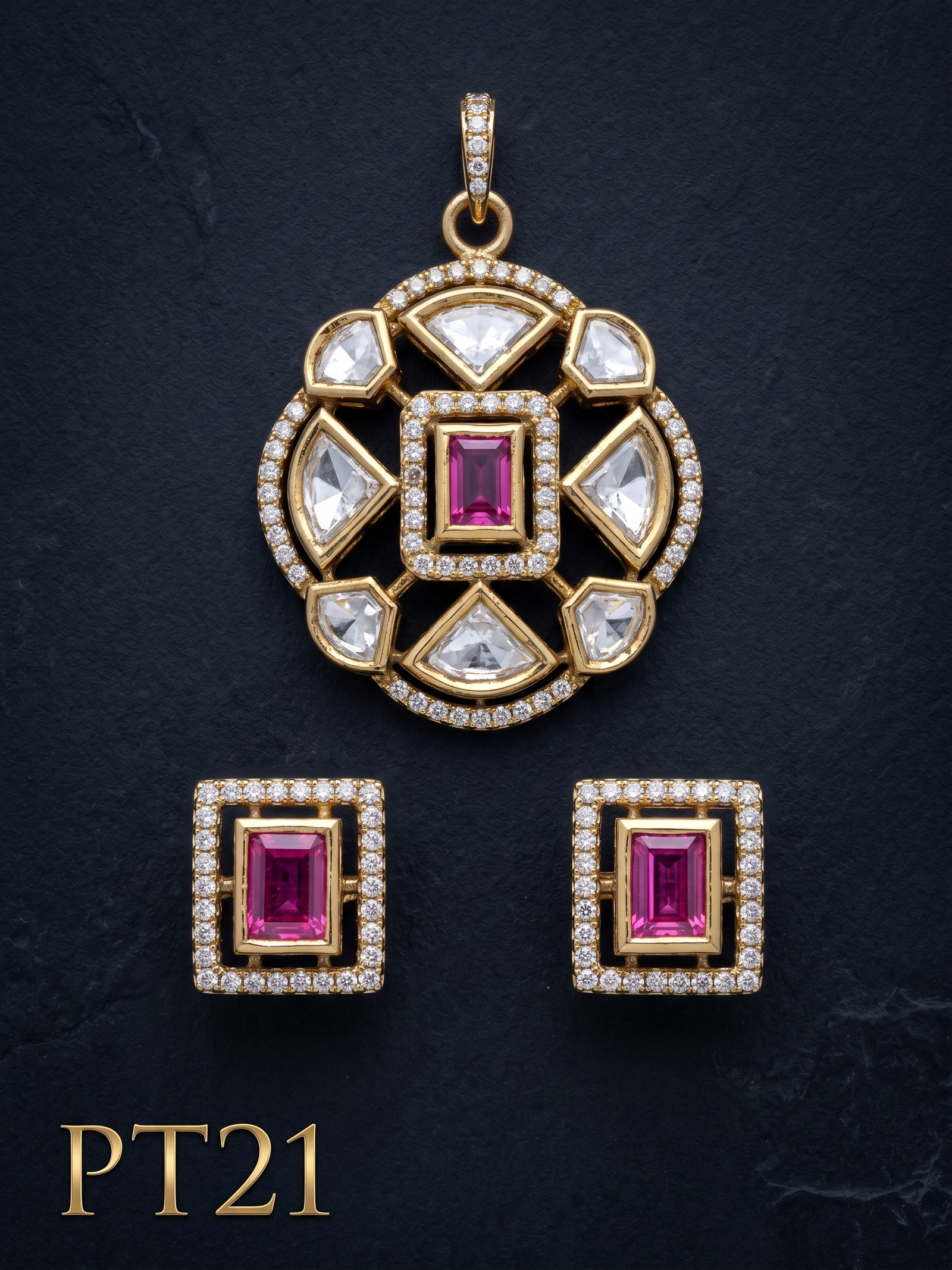 Pendant With Ear Rings-PT21