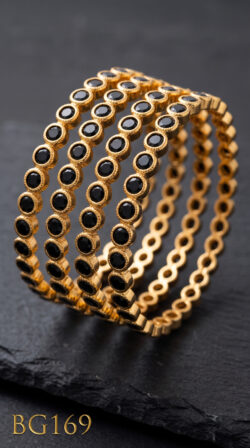 Panchaloha Bangle  Set of 4 pcs-BG169 Black