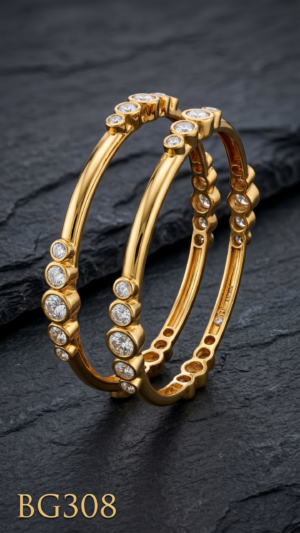 Unpolished Panchaloha Stone Bangle-BG308