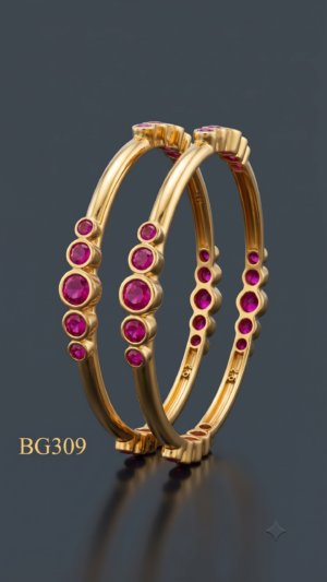Unpolished Panchaloha Stone Bangle-BG309