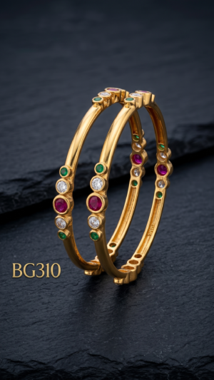 Unpolished Panchaloha Stone Bangle-BG310