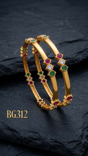 Unpolished Panchaloha Stone Bangle-BG312