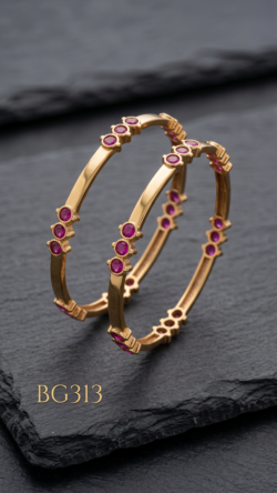 Unpolished Panchaloha Stone Bangle-BG313