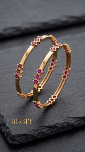 Unpolished Panchaloha Stone Bangle-BG313