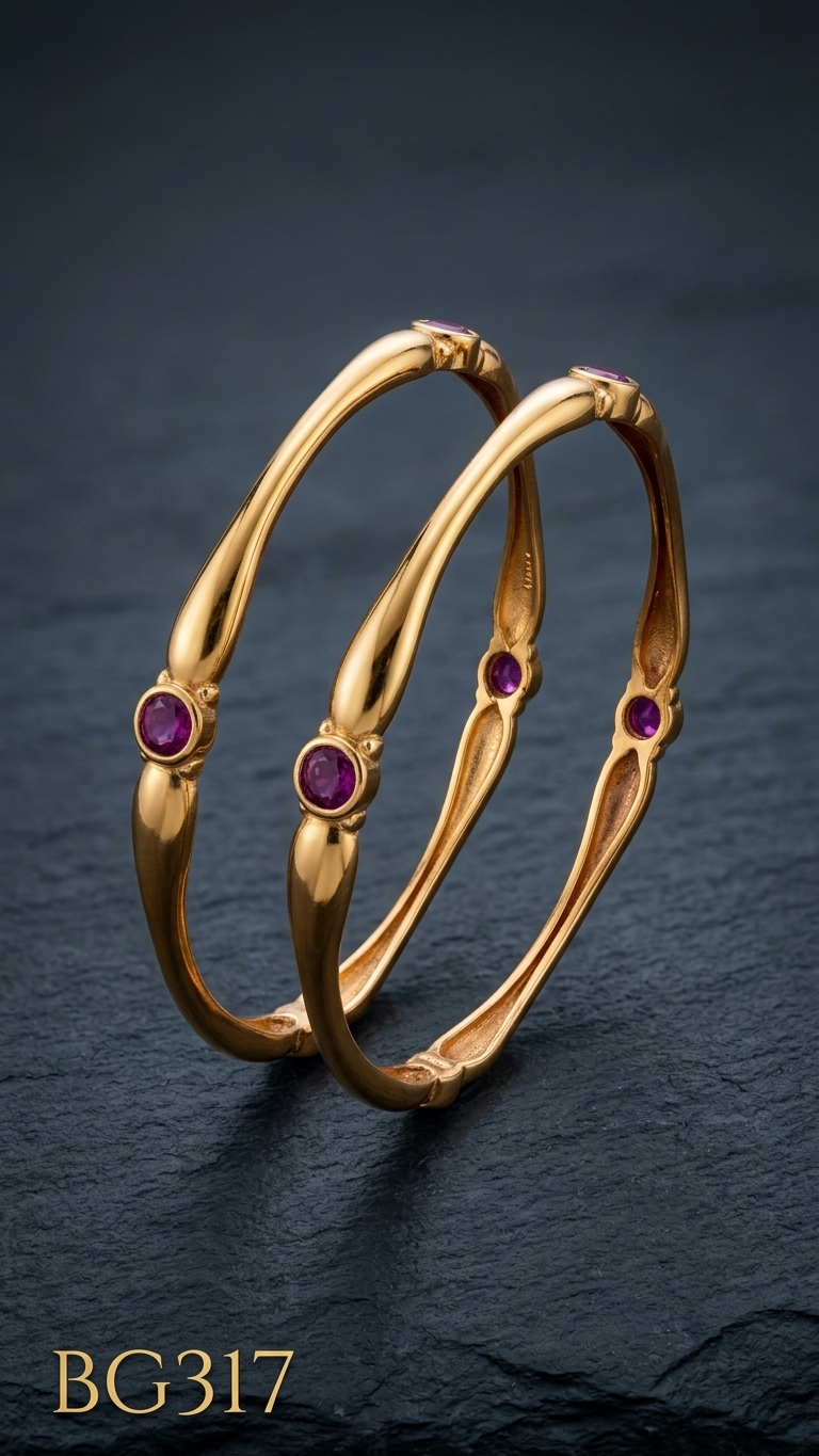 Unpolished Panchaloha Stone Bangle-BG317