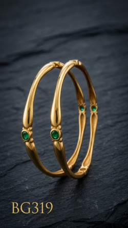 Unpolished Panchaloha Stone Bangle-BG319