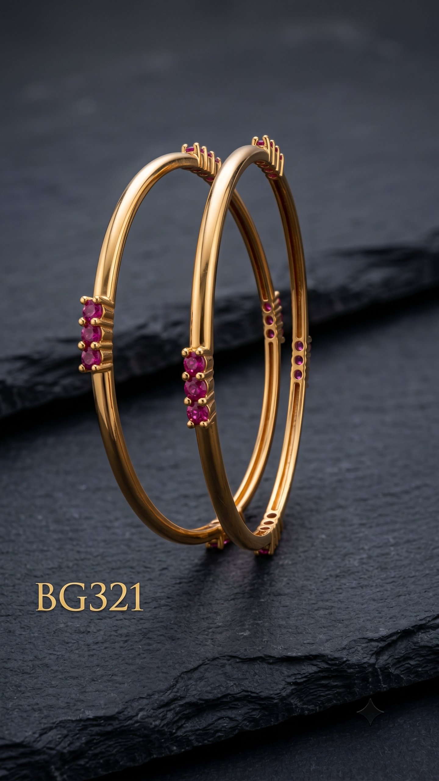 Unpolished Panchaloha Stone Bangle-BG321