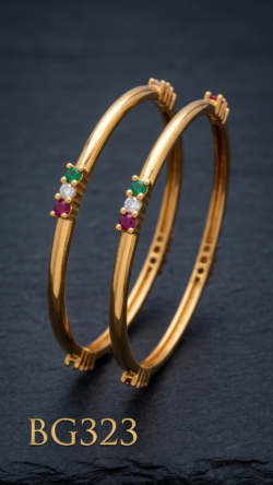 Unpolished Panchaloha Stone Bangle-BG323