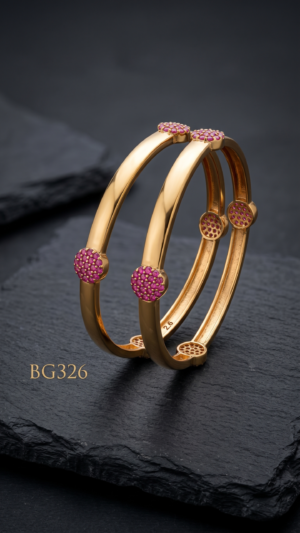 Unpolished Panchaloha Stone Bangle-BG326