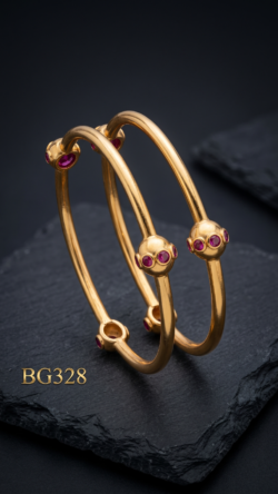 Unpolished Panchaloha Stone Bangle-BG328