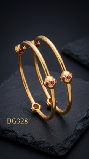Unpolished Panchaloha Stone Bangle-BG328