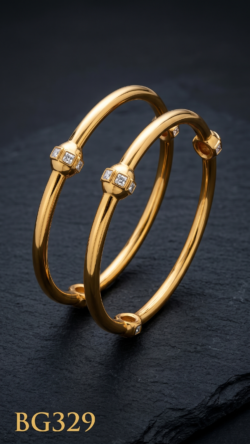 Unpolished Panchaloha Stone Bangle-BG329