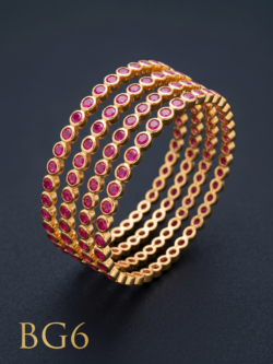 Panchaloham Ruby Bangle Set of 4 pcs-BG6