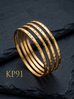 Kids Unpolished Panchaloha Bangle Set Of 4 Bangles-KP91