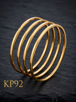 Kids Unpolished Panchaloha Plain Bangle Set Of 4 Bangles-KP92