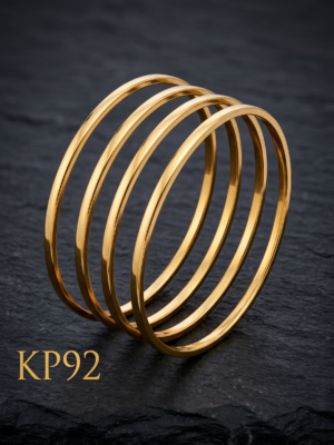 Kids Unpolished Panchaloha Plain Bangle Set Of 4 Bangles-KP92